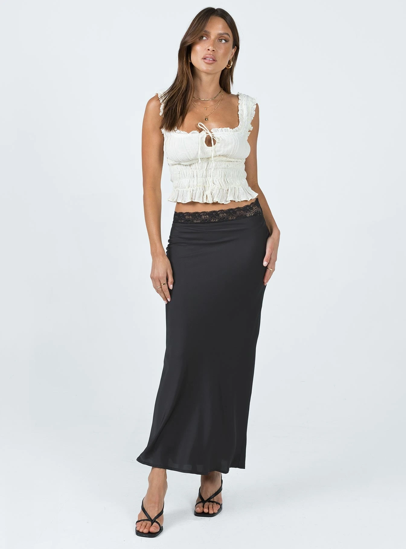 Princess Polly The Charmaine Maxi Skirt Black 2 Princess Polly The Charmaine Maxi Skirt Black - Image 2