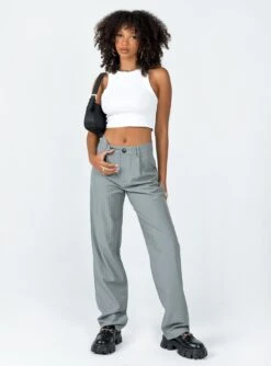 Princess Polly Titius Pant Grey Pinstripe -Chic Clothing Shop 2 modelinfo cindy us2 92a18f29 ed8b 49e2 b67b 104017cd7833