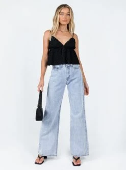 Princess Polly Kellan Top Black -Chic Clothing Shop 2 modelinfo emma us2 106aa6e1 4d54 4622 a09d a16f36420e6b