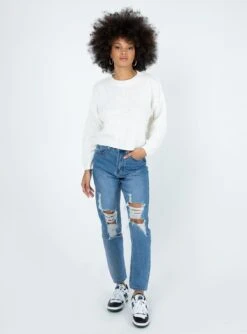 Princess Polly Damion Ripped Mom Denim Jeans -Chic Clothing Shop 2 modelinfo jamea us4 da8da1b5 ed55 4f9e 836a d30688aaff29