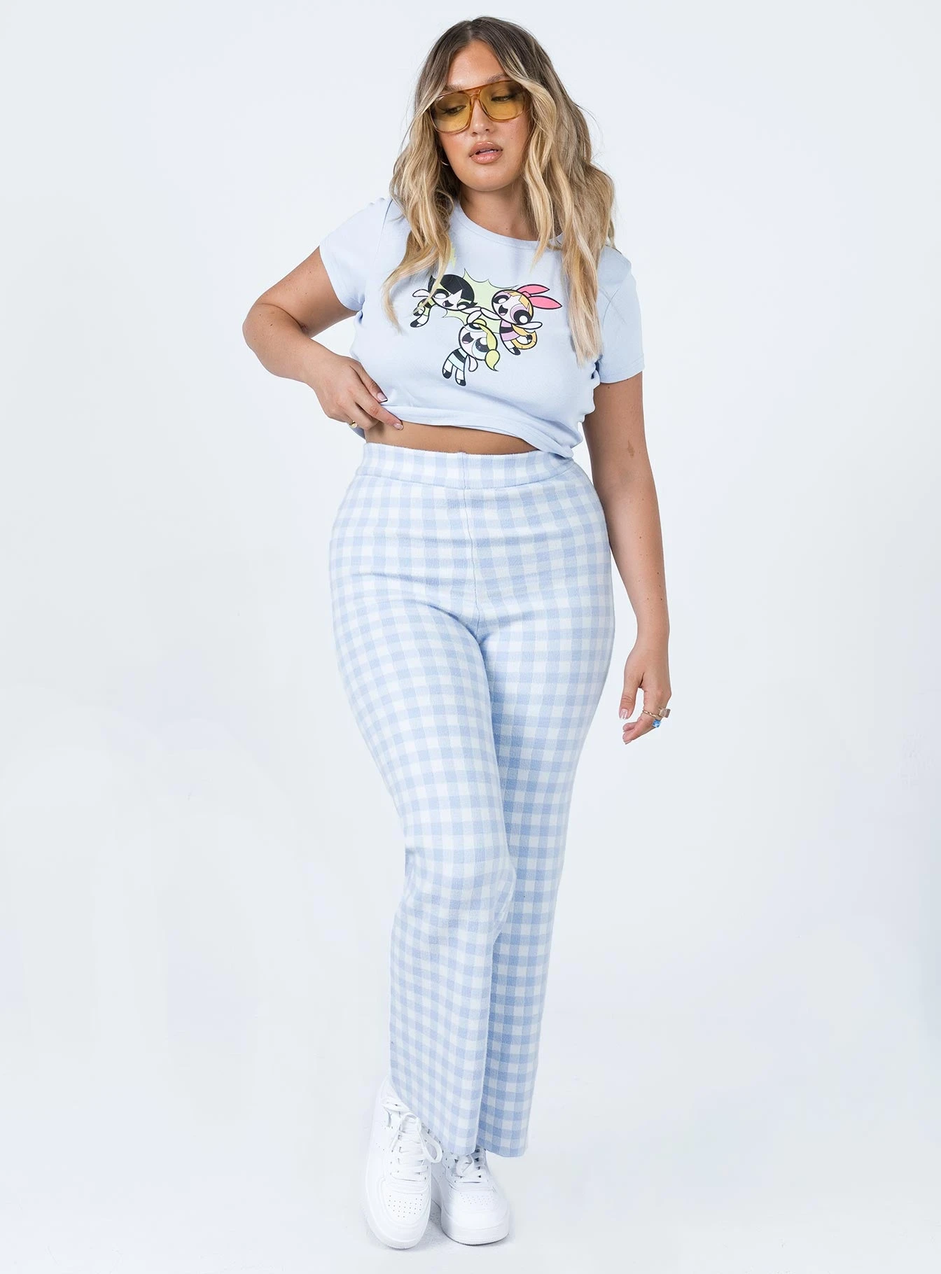 Princess Polly Jeanie Knit Pants Blue 3 Princess Polly Jeanie Knit Pants Blue - Image 3