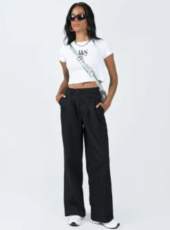 Princess Polly Mertyl Asymmetric Pants Black -Chic Clothing Shop 2 modelinfo jenaya us2 a75ddf60 0ee6 4048 a6f5 9479fa4f6ac7