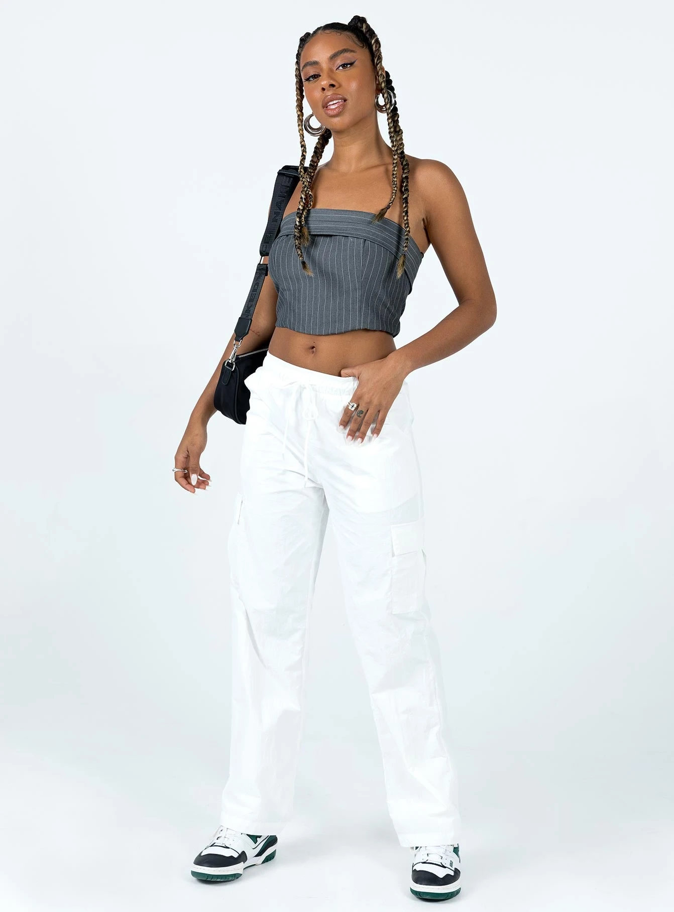 Princess Polly Flossie Parachute Pants White 3 Princess Polly Flossie Parachute Pants White - Image 3