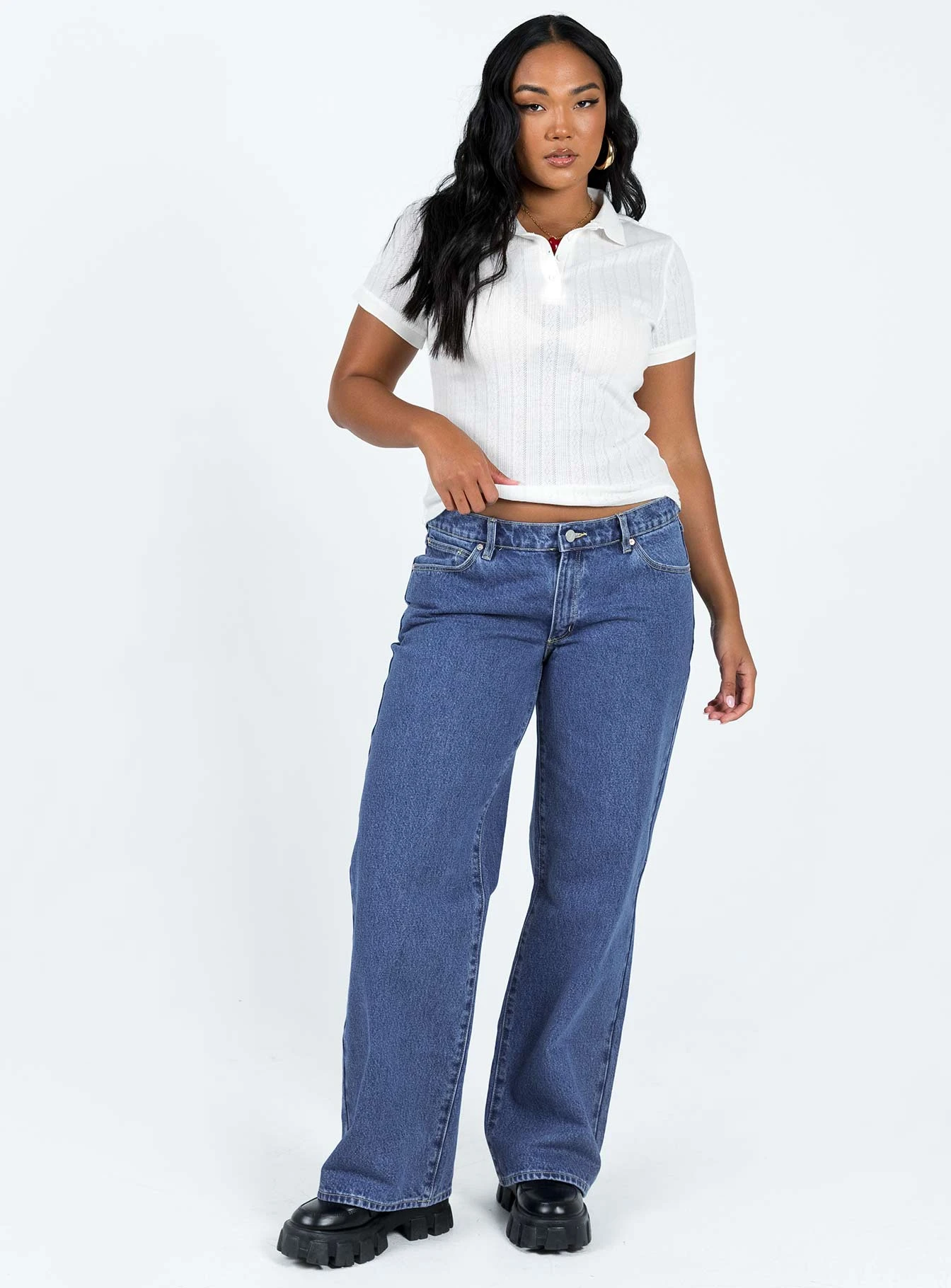 Princess Polly Long Beach Polo Top Cream 3 Princess Polly Long Beach Polo Top Cream - Image 3