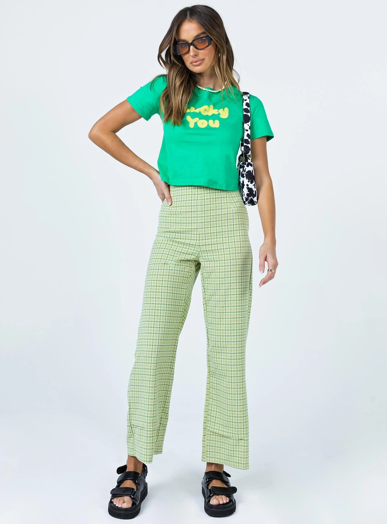 Princess Polly Euros Pants Lime Green 3 Princess Polly Euros Pants Lime Green - Image 3