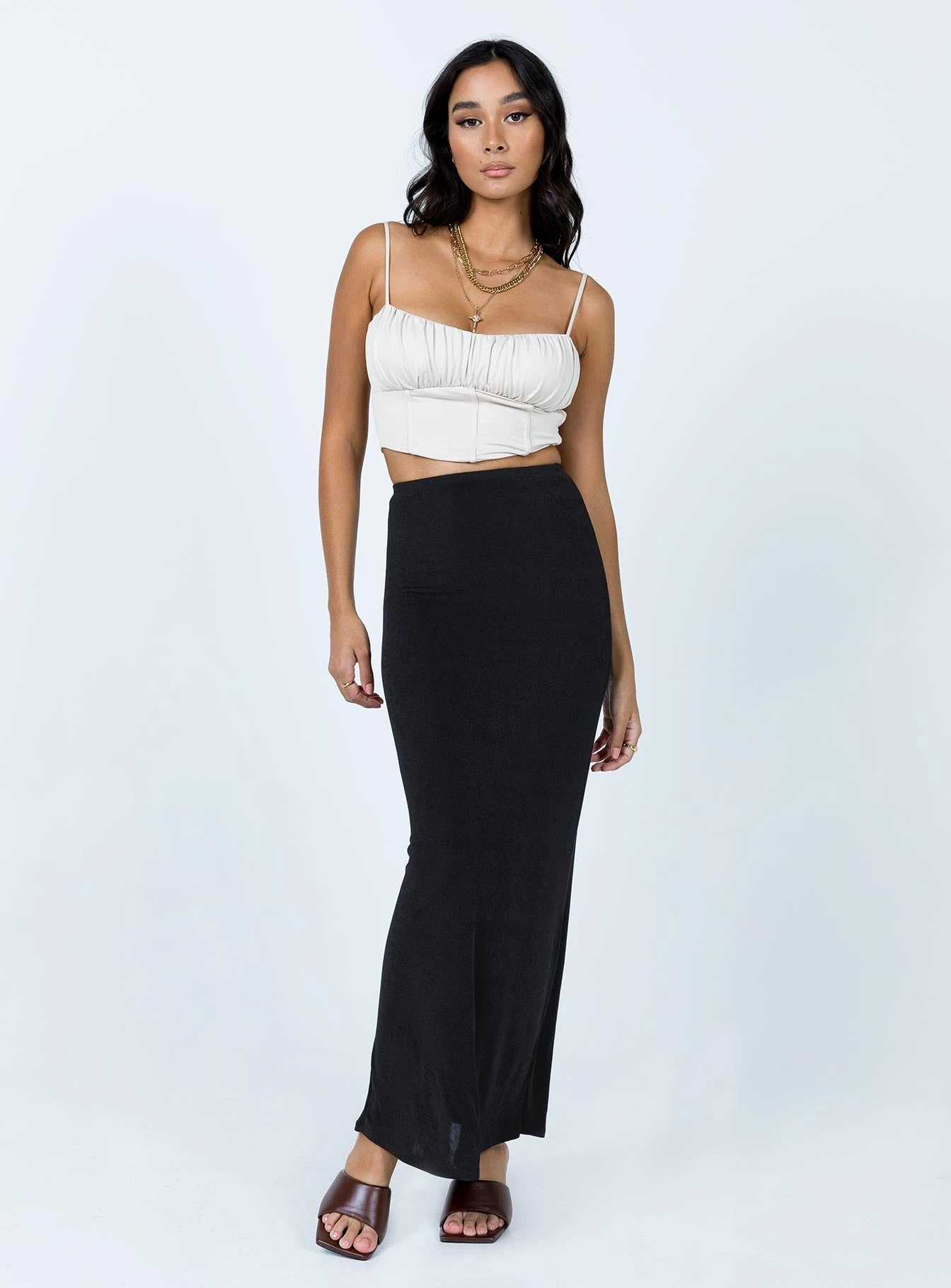 Princess Polly Harriette Maxi Skirt Black 3 Princess Polly Harriette Maxi Skirt Black - Image 3