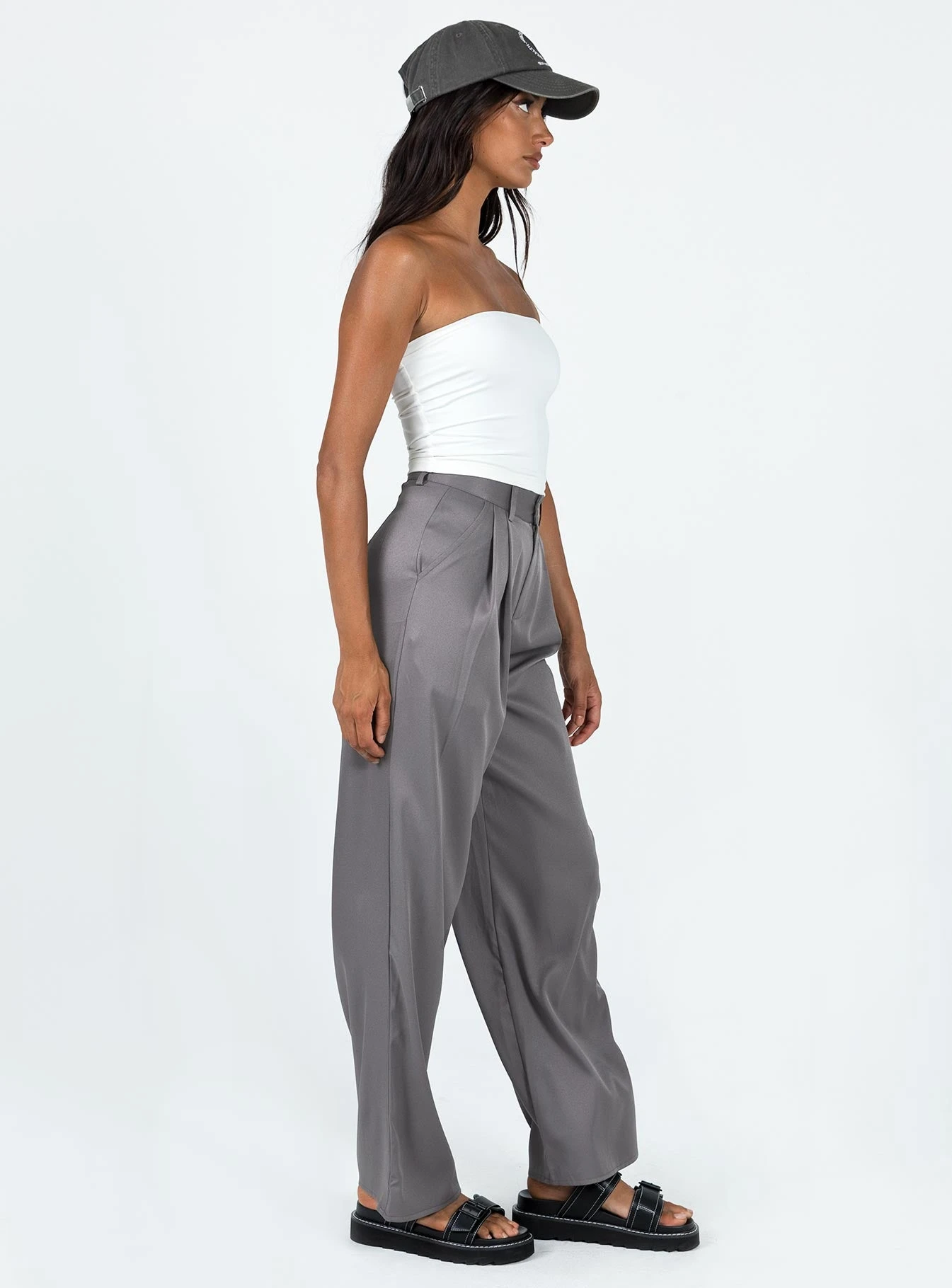 Princess Polly Deagon Pants Grey 3 Princess Polly Deagon Pants Grey - Image 3