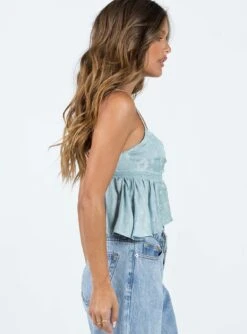 Princess Polly Pria Top Blue -Chic Clothing Shop 3 modelinfo Elise us2 51e43679 3ddb 4103 984c 64c91ec835c7