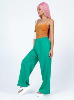 Princess Polly Louis Pants Green -Chic Clothing Shop 3 modelinfo Jayechelle us4 16bbf476 466c 4204 8122 fbfd864a2021