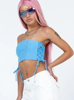 Princess Polly Mylor Strapless Top Blue 8 Princess Polly Mylor Strapless Top Blue -Chic Clothing Shop 3 modelinfo Jayechelle us4 bb1e30ec 01b6 4fe9 9935 b08f24dd8864