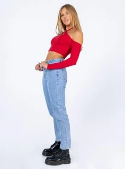 Princess Polly Portofino Denim Jeans -Chic Clothing Shop 3 modelinfo Josie us4 daa3fdac eadb 4054 a439 9f77ca8b91f9