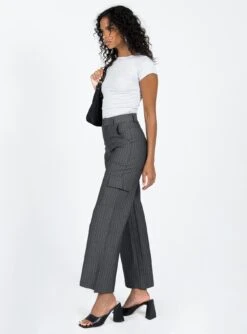 Princess Polly Marika Pants Charcoal -Chic Clothing Shop 3 modelinfo Kristen us2 ce0bb692 ef4f 4f9c 8b00 965bfde712ef