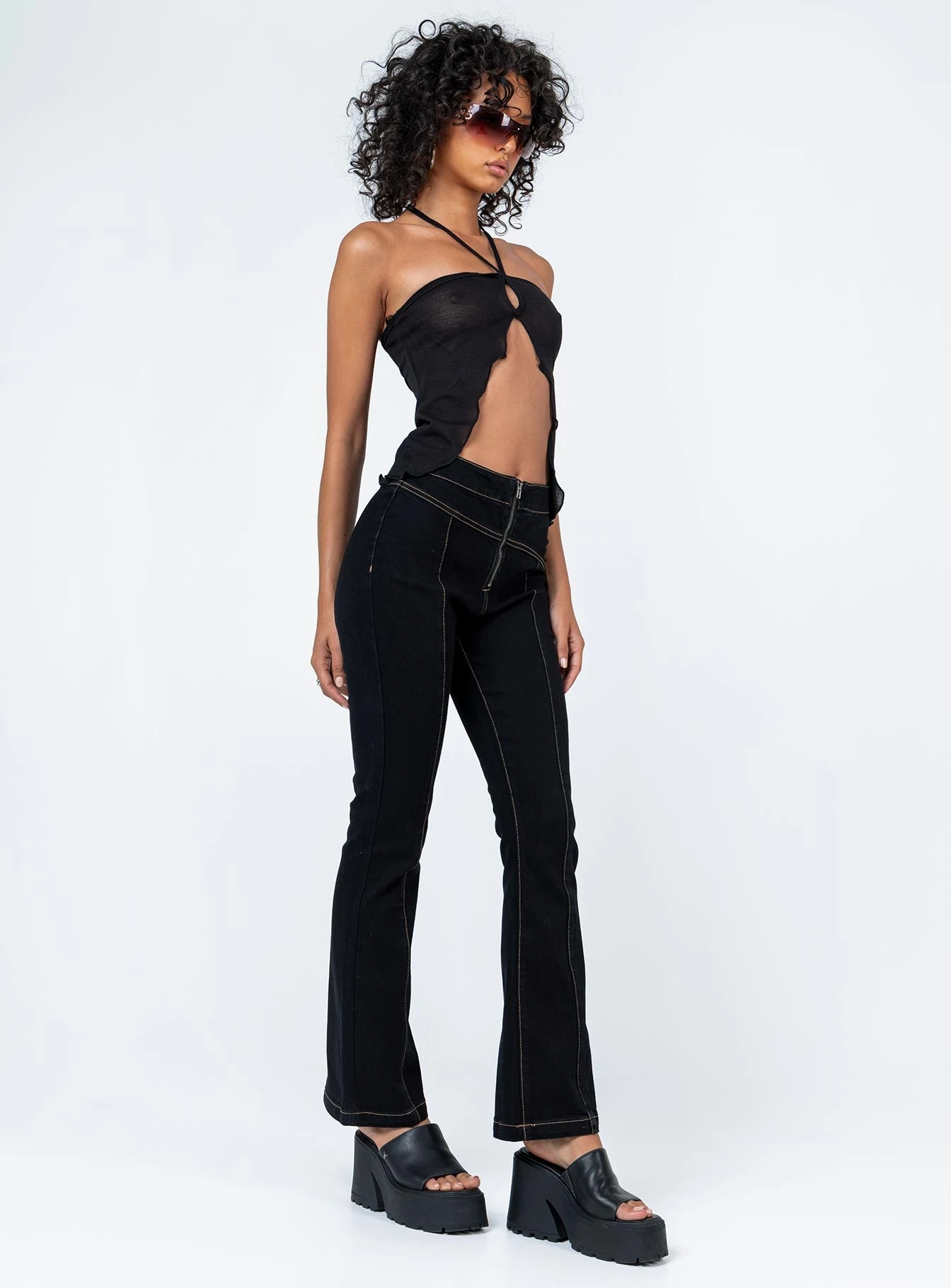 Zia Flare Pants Black 4 Zia Flare Pants Black - Image 4