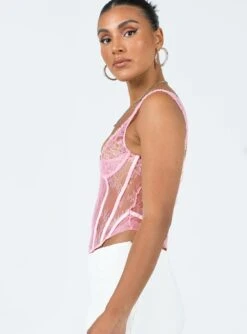 Some Like It Hot Lace Corset Pink -Chic Clothing Shop 3 modelinfo christy us2 056f6dc4 6a6d 4c23 99a7 b1a60c9358f7