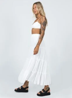 Princess Polly Miriah Maxi Skirt White -Chic Clothing Shop 3 modelinfo emma leigh us4 6a394234 0952 492f a88a 1594232568af