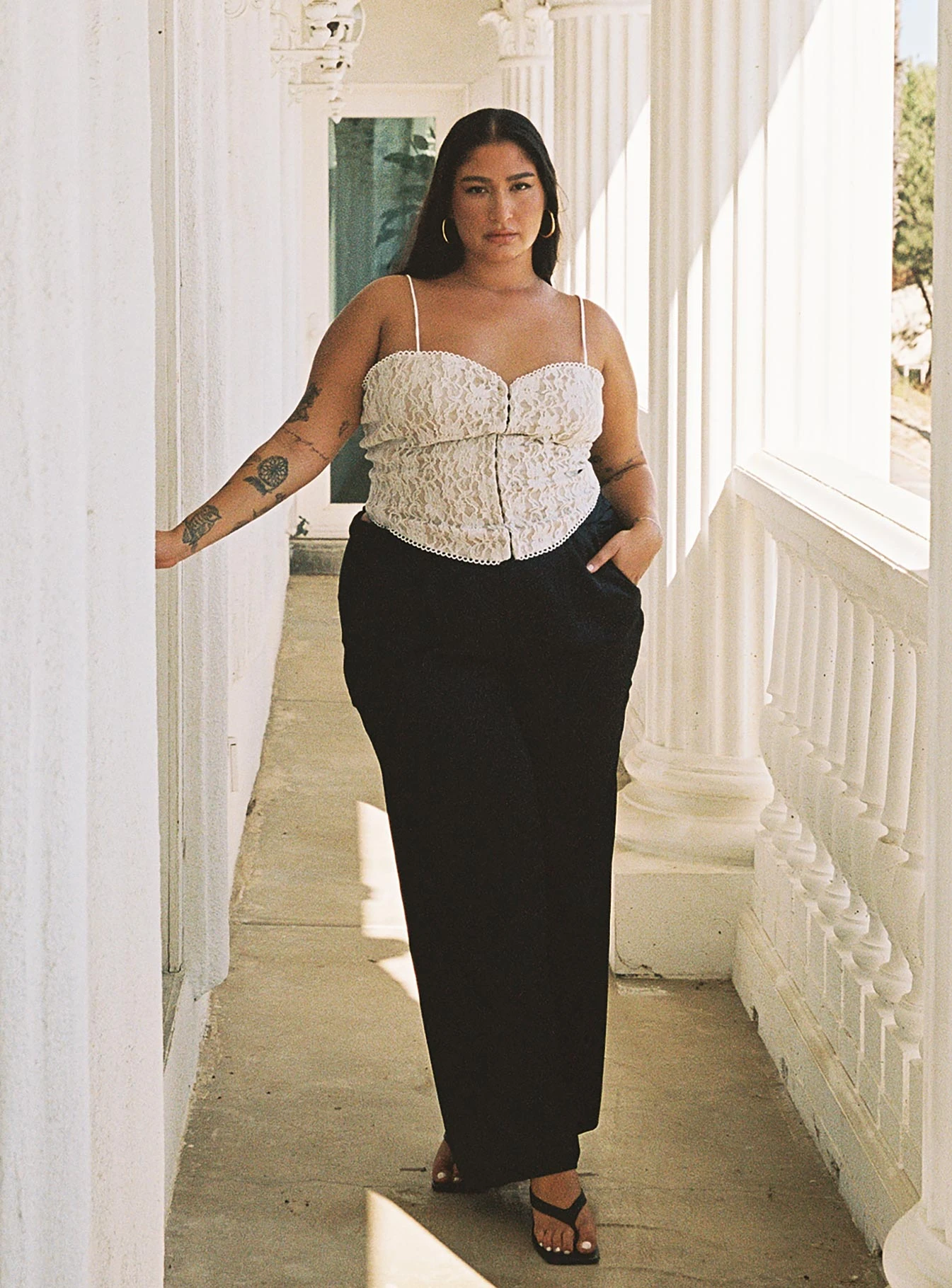 Toddy Satin Trouser Black Curve 3 Toddy Satin Trouser Black Curve - Image 3