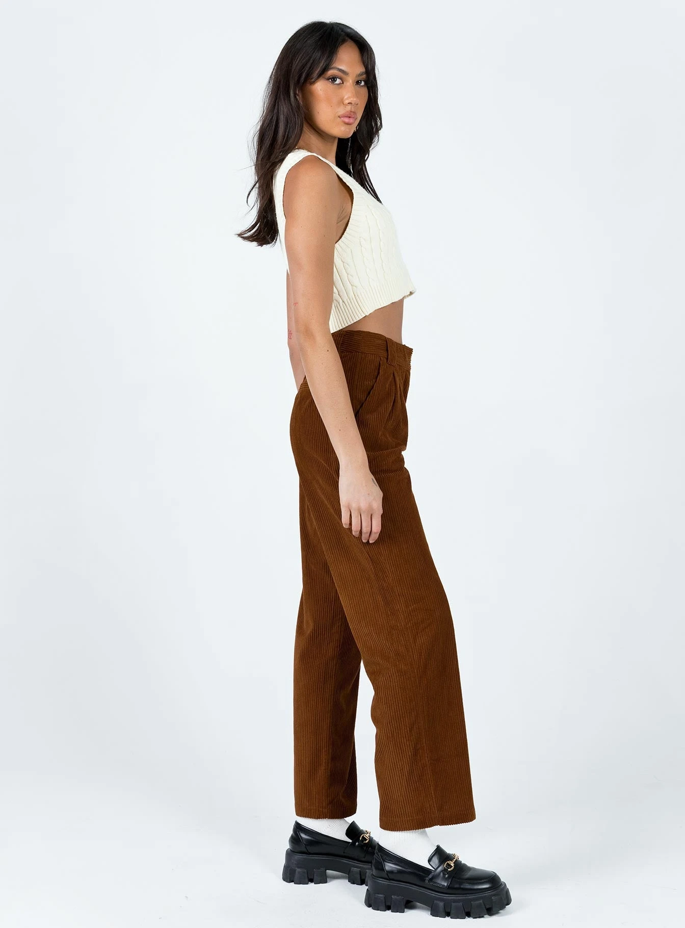 Princess Polly Arizona Cord Pants Brown 3 Princess Polly Arizona Cord Pants Brown - Image 3