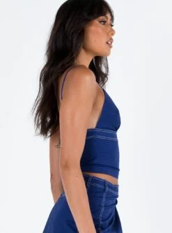 Princess Polly Robek Top Navy -Chic Clothing Shop 3 modelinfo josie us2 b7c99742 e738 4f81 adeb 29248cff7986