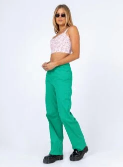 Princess Polly Arcos Denim Jeans Green -Chic Clothing Shop 3 modelinfo josie us4 eadd34c8 ab4d 4071 a40c 5d463082e31a