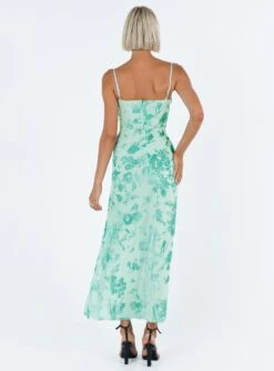 Princess Polly Burn Out Velvet Maxi Dress Teal -Chic Clothing Shop 3 modelinfo kauri us2 ba821f00 76ad 4d24 9639 8ff1d3ff3e67