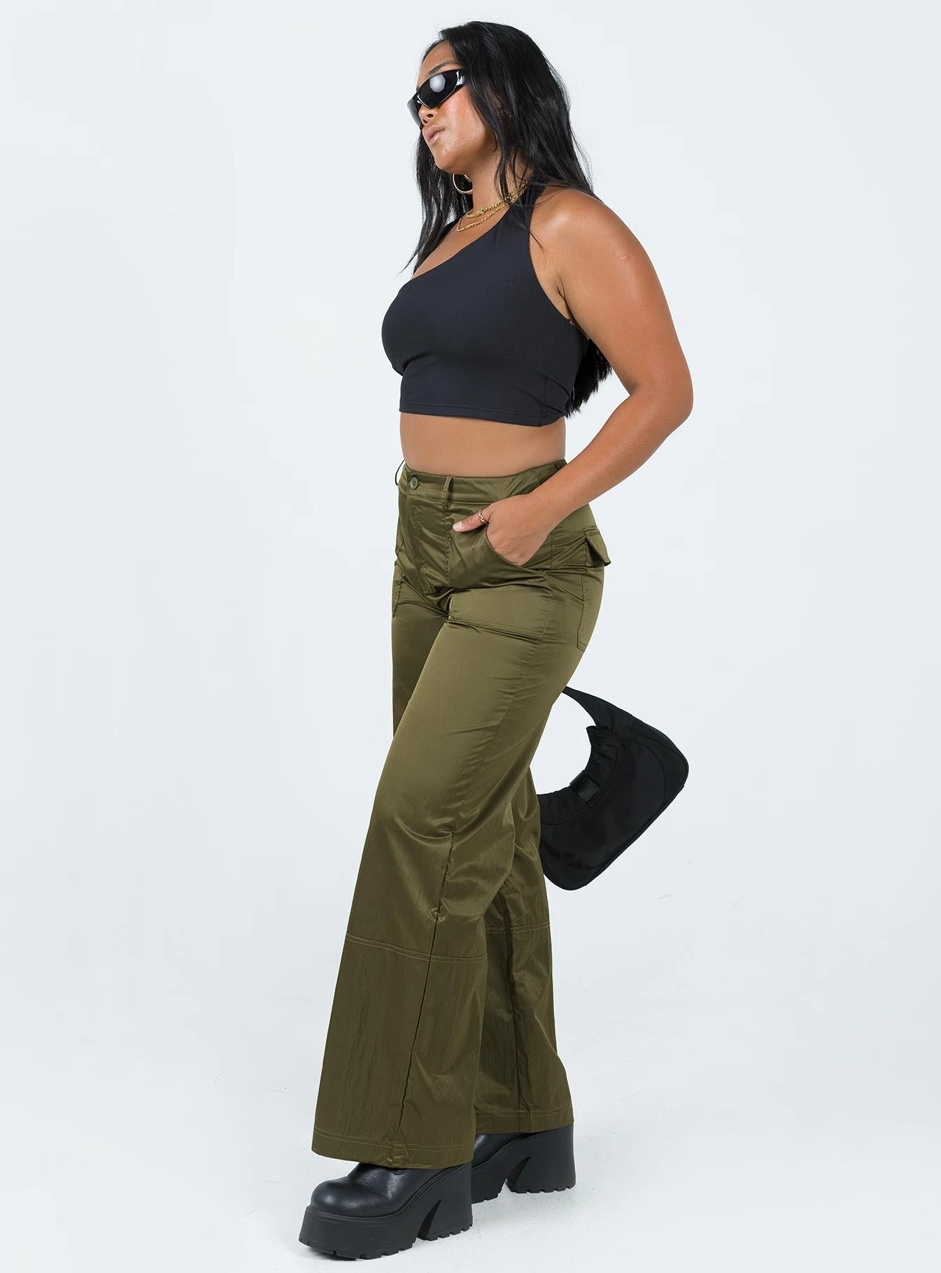 Princess Polly Parkham Utility Pants Khaki 4 Princess Polly Parkham Utility Pants Khaki - Image 4