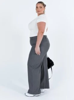 Alaina Pants Grey Curve -Chic Clothing Shop 3 modelinfo riley us14 f5754205 b617 4f9d 849c 0fb14c65676a