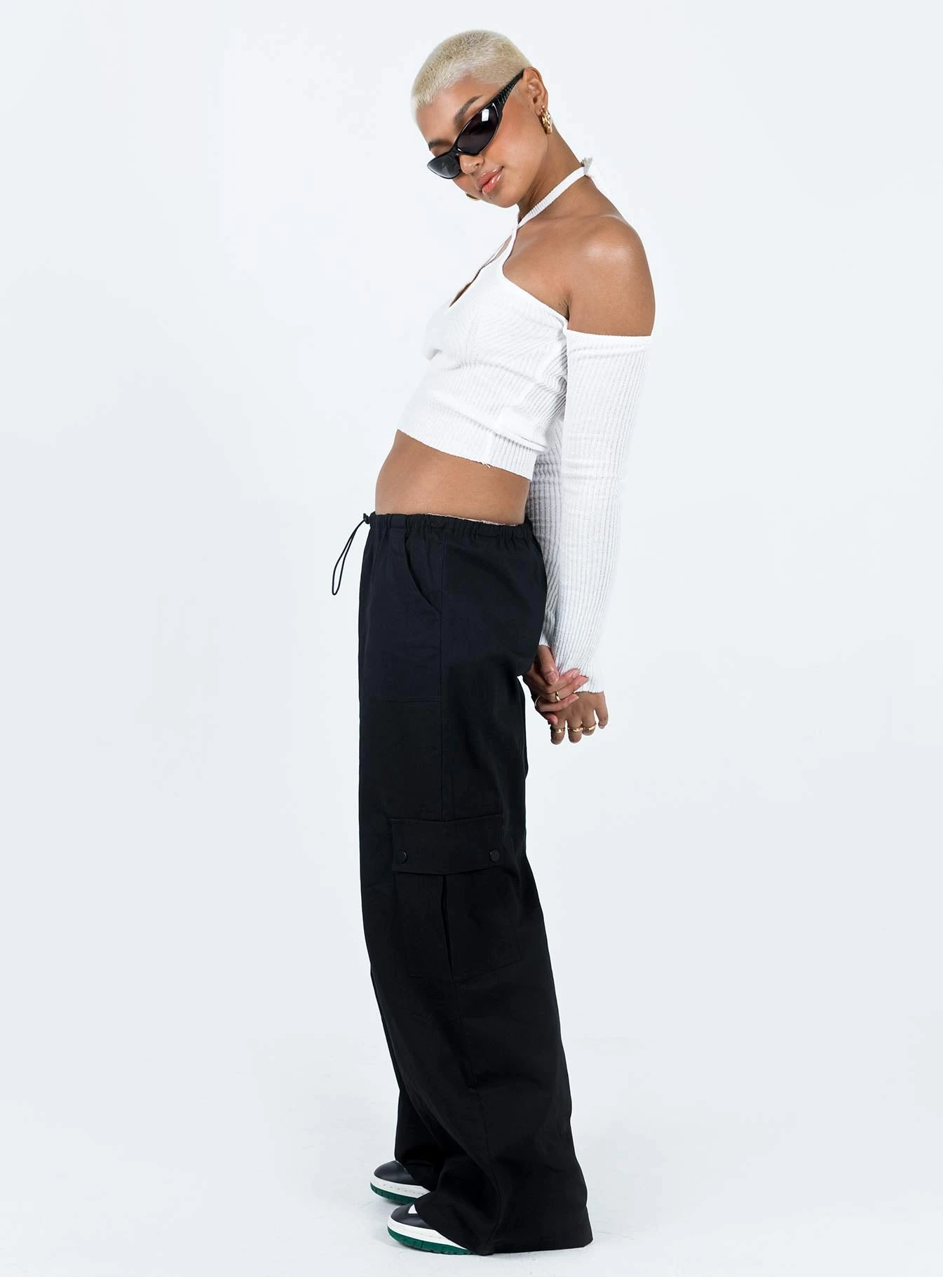 Princess Polly Mackey Cargo Utility Pants Black 3 Princess Polly Mackey Cargo Utility Pants Black - Image 3