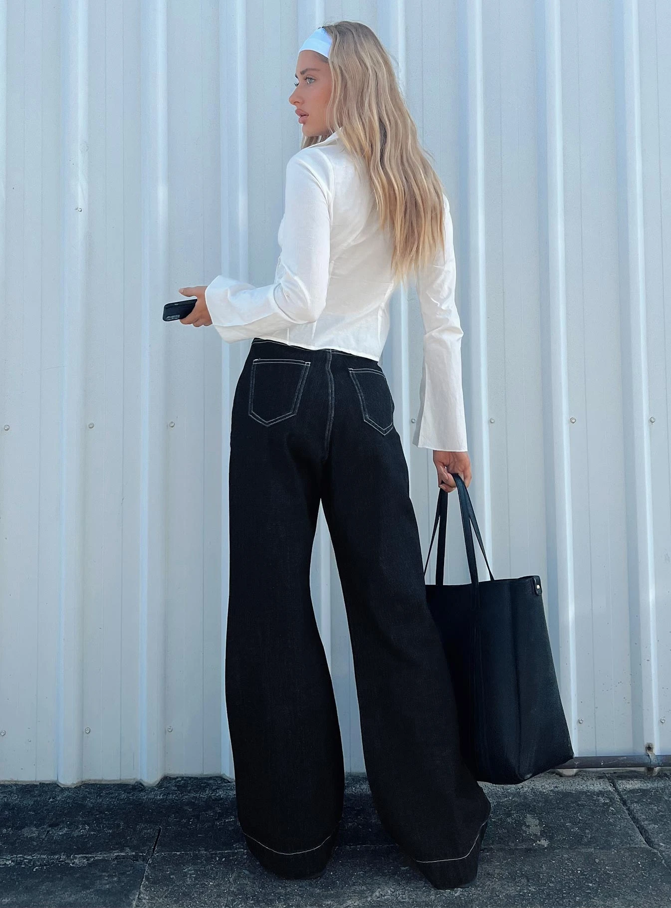 Princess Polly Boorala Wide Leg Jeans Dark Wash Denim 3 Princess Polly Boorala Wide Leg Jeans Dark Wash Denim - Image 3