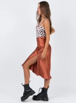 Princess Polly Cleo Lavoe Midi Skirt Rust 6 Princess Polly Cleo Lavoe Midi Skirt Rust -Chic Clothing Shop 3 123 95