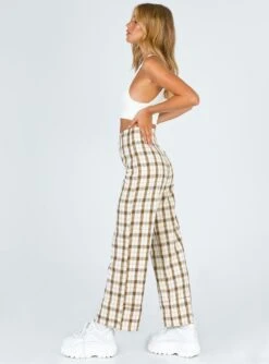 Princess Polly Euros Pants Yellow Check -Chic Clothing Shop 3 740e04cb 2de0 4ea3 91ef e652fe0a62af