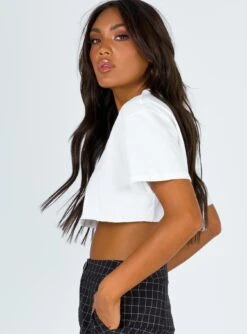 Princess Polly Mccaul Crop Tee White -Chic Clothing Shop 3 86b08733 1b06 415b 9f5f e715286bb248