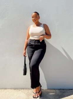 Kacey Pants Black Curve -Chic Clothing Shop 3 c5323ea6 8553 4afc b945 0f4c9cc4a36b