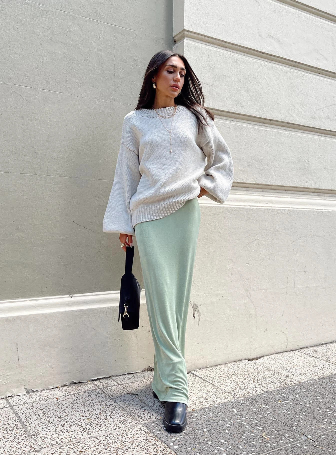 Princess Polly Harriette Maxi Skirt Sage 8 Princess Polly Harriette Maxi Skirt Sage - Image 8