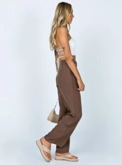 Archer Pants Brown Tall -Chic Clothing Shop 3 f6637ec9 22be 4ed7 97c5 3148d24af969
