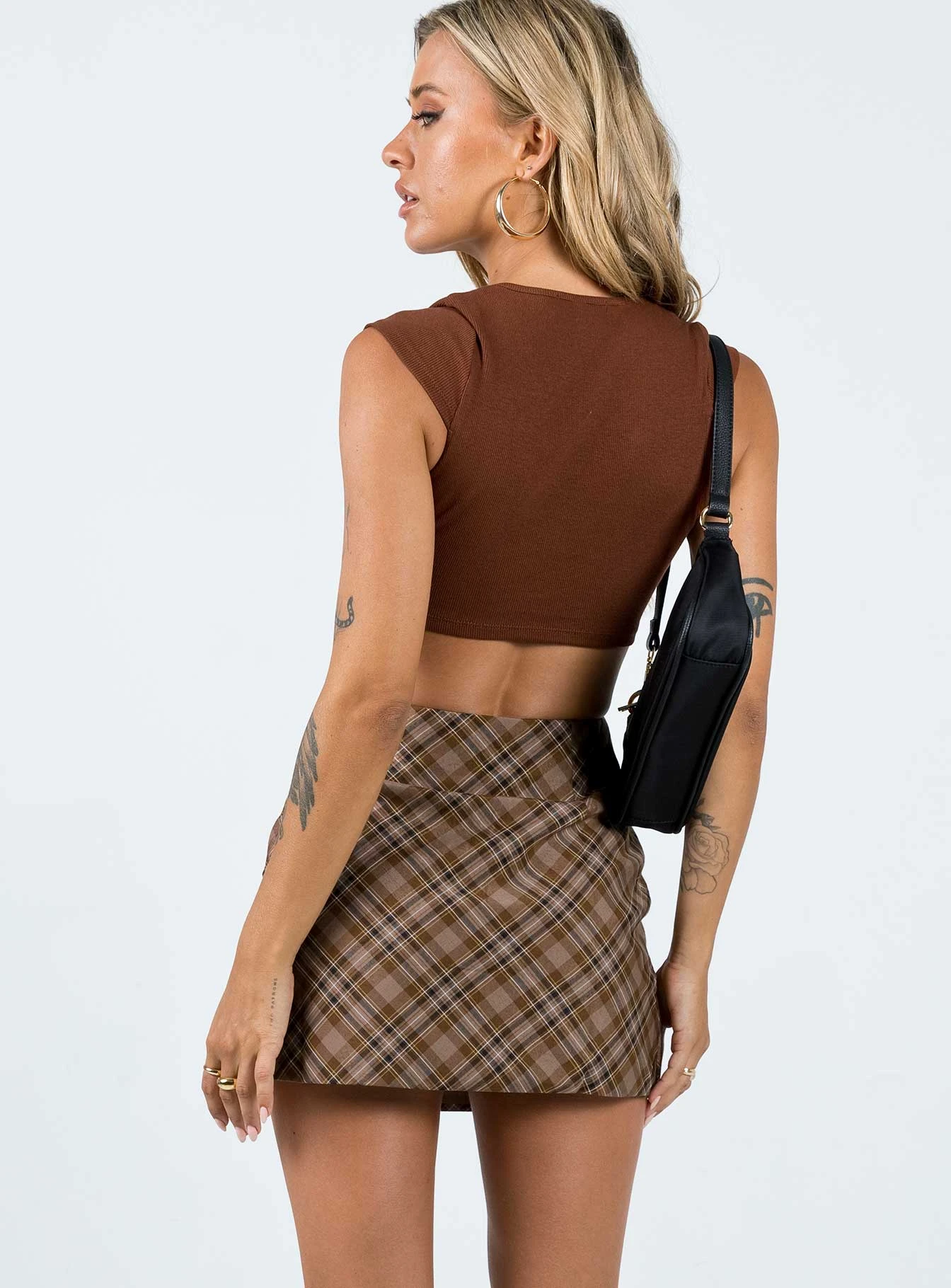 Princess Polly Davenport Mini Skirt Brown 5 Princess Polly Davenport Mini Skirt Brown - Image 5