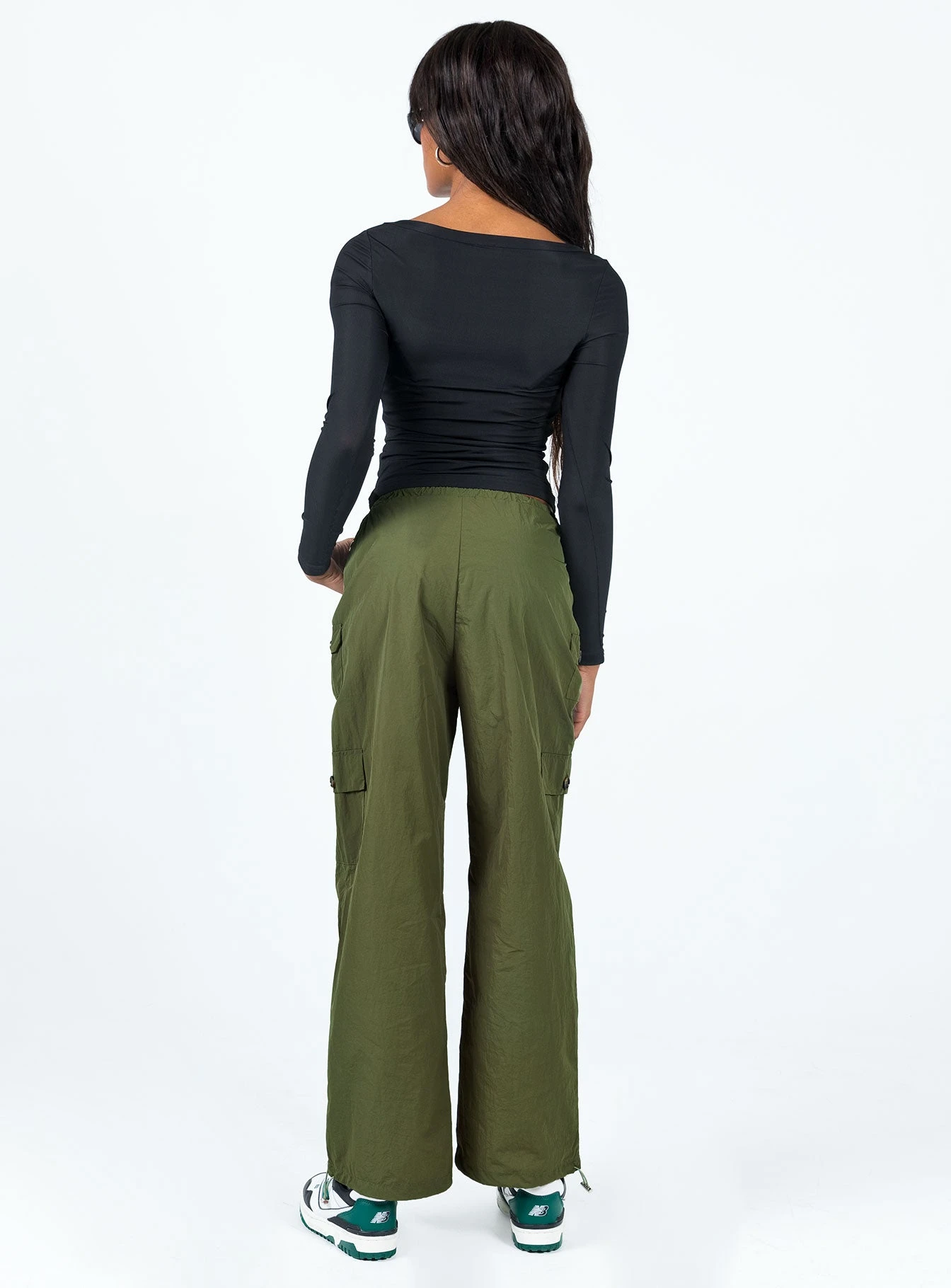 Princess Polly Erave Parachute Pants Khaki 5 Princess Polly Erave Parachute Pants Khaki - Image 5