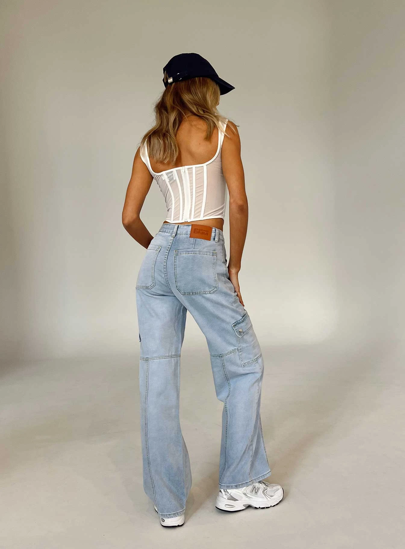 Princess Polly Vincent Cargo Jean Denim 4 Princess Polly Vincent Cargo Jean Denim - Image 4