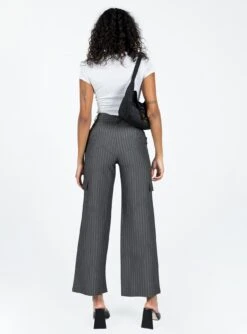Princess Polly Marika Pants Charcoal -Chic Clothing Shop 4 modelinfo Kristen us2 2529dc06 303c 4860 8e50 8d18e0ee7931