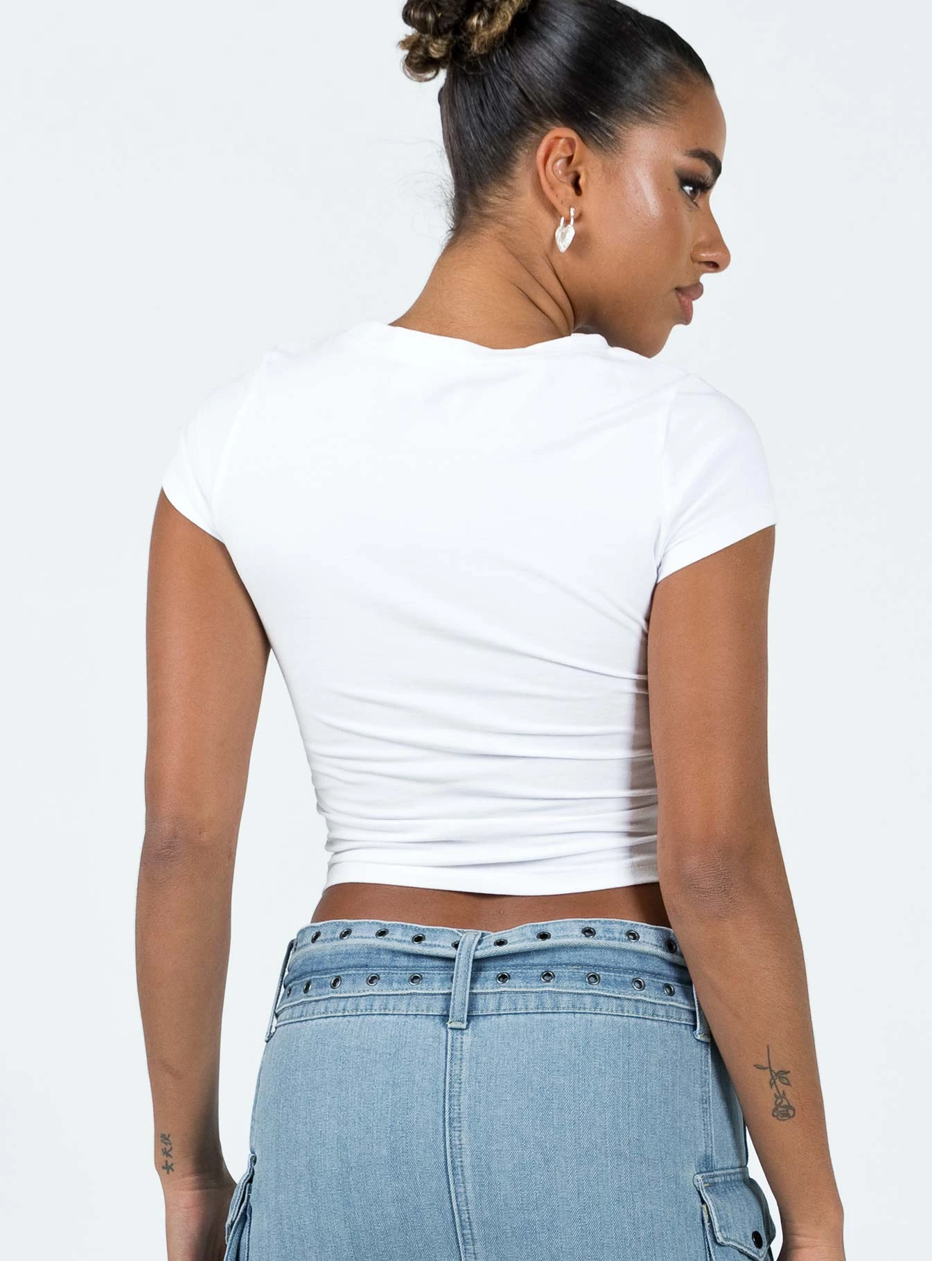 Princess Polly Bisou Top White / Pink 5 Princess Polly Bisou Top White / Pink - Image 5