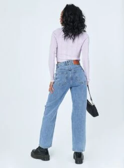 Princess Polly Vienna Straight Leg Denim Jeans -Chic Clothing Shop 4 modelinfo Lyric us2 1
