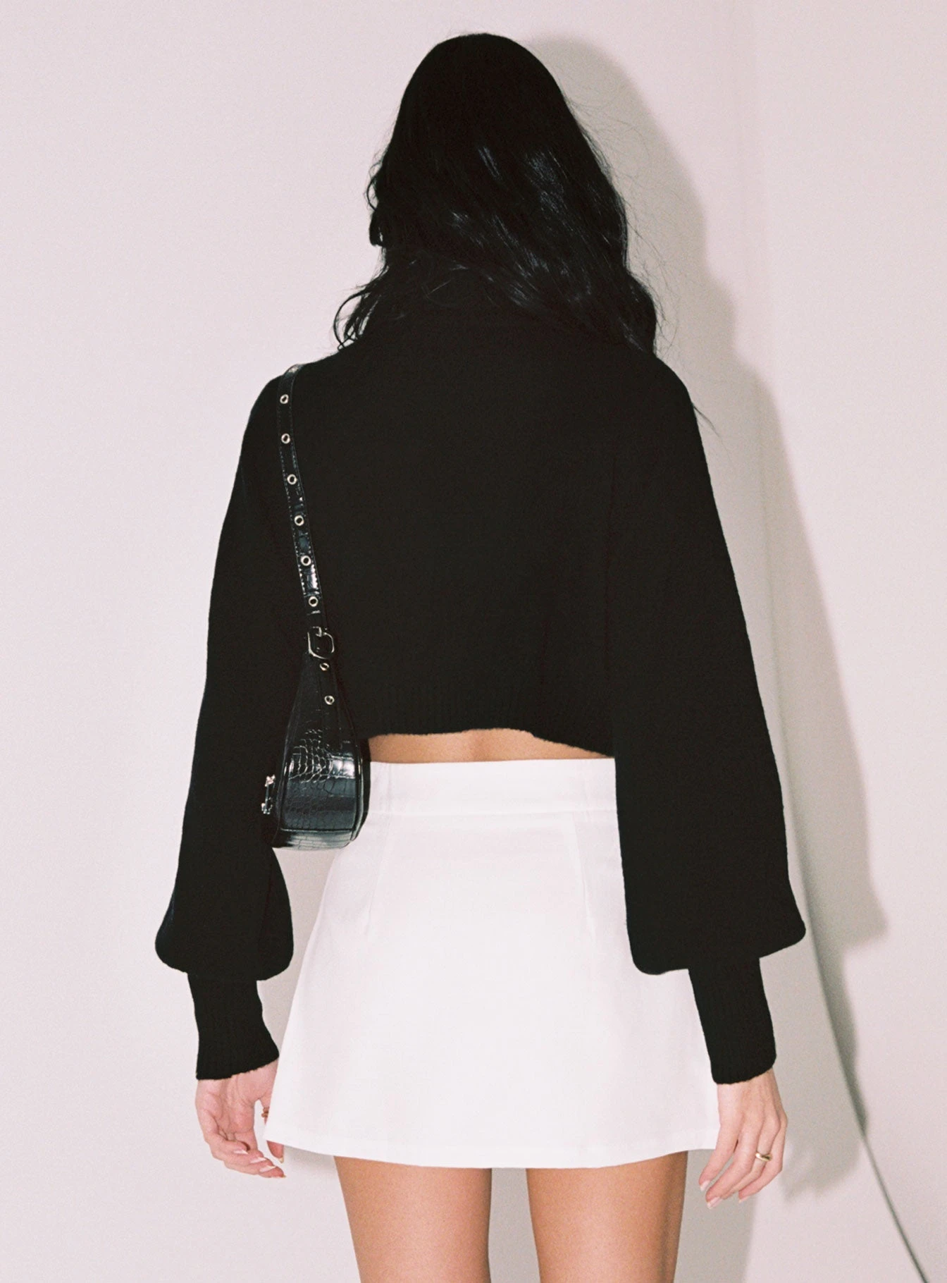 Princess Polly Easton V Front Mini Skirt White 4 Princess Polly Easton V Front Mini Skirt White - Image 4