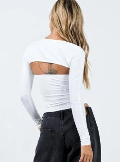 Moran Two Piece Bolero Top White -Chic Clothing Shop 4 modelinfo cathlin us2 60fad151 5d47 447a a40b 8e748890fb4e