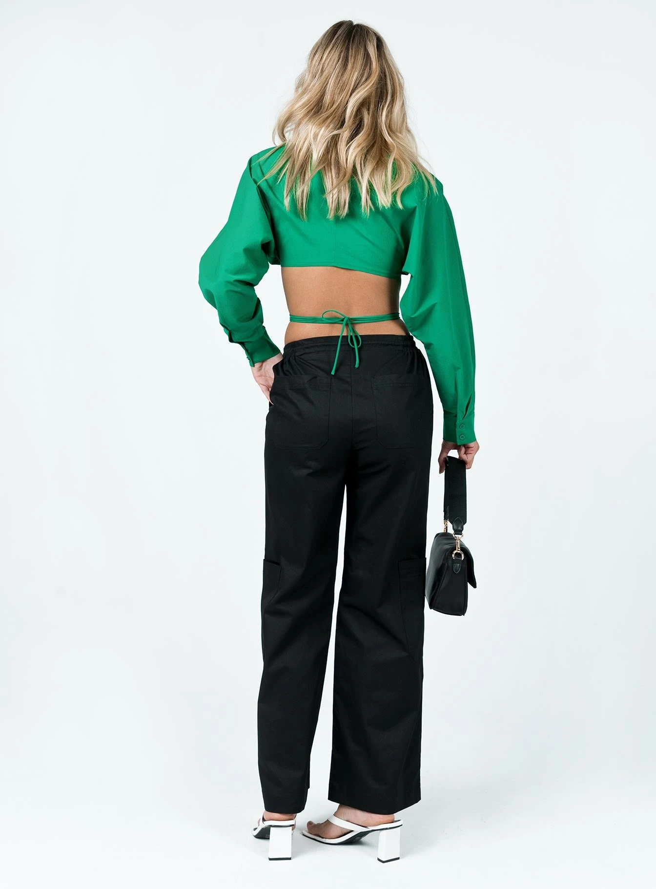 Princess Polly Jaya Elastic Cargo Pants Black 6 Princess Polly Jaya Elastic Cargo Pants Black - Image 6