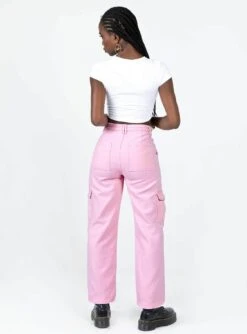 Princess Polly Adelaide Cargo Jeans Pink -Chic Clothing Shop 4 modelinfo cynthia us4 3a3ec048 226b 4170 898e be91db050cb4