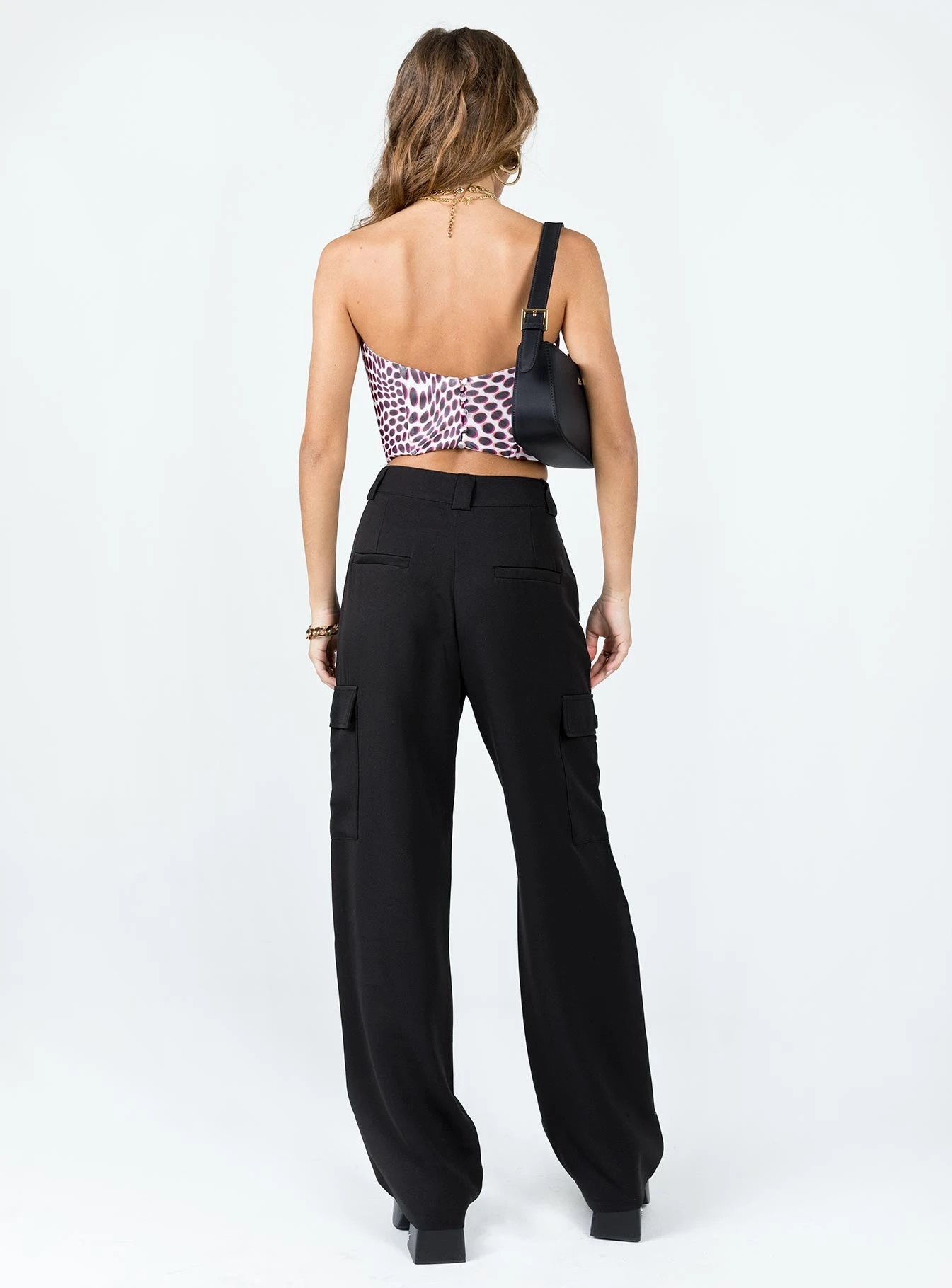 Princess Polly Kaydence Cargo Pants Black 5 Princess Polly Kaydence Cargo Pants Black - Image 5