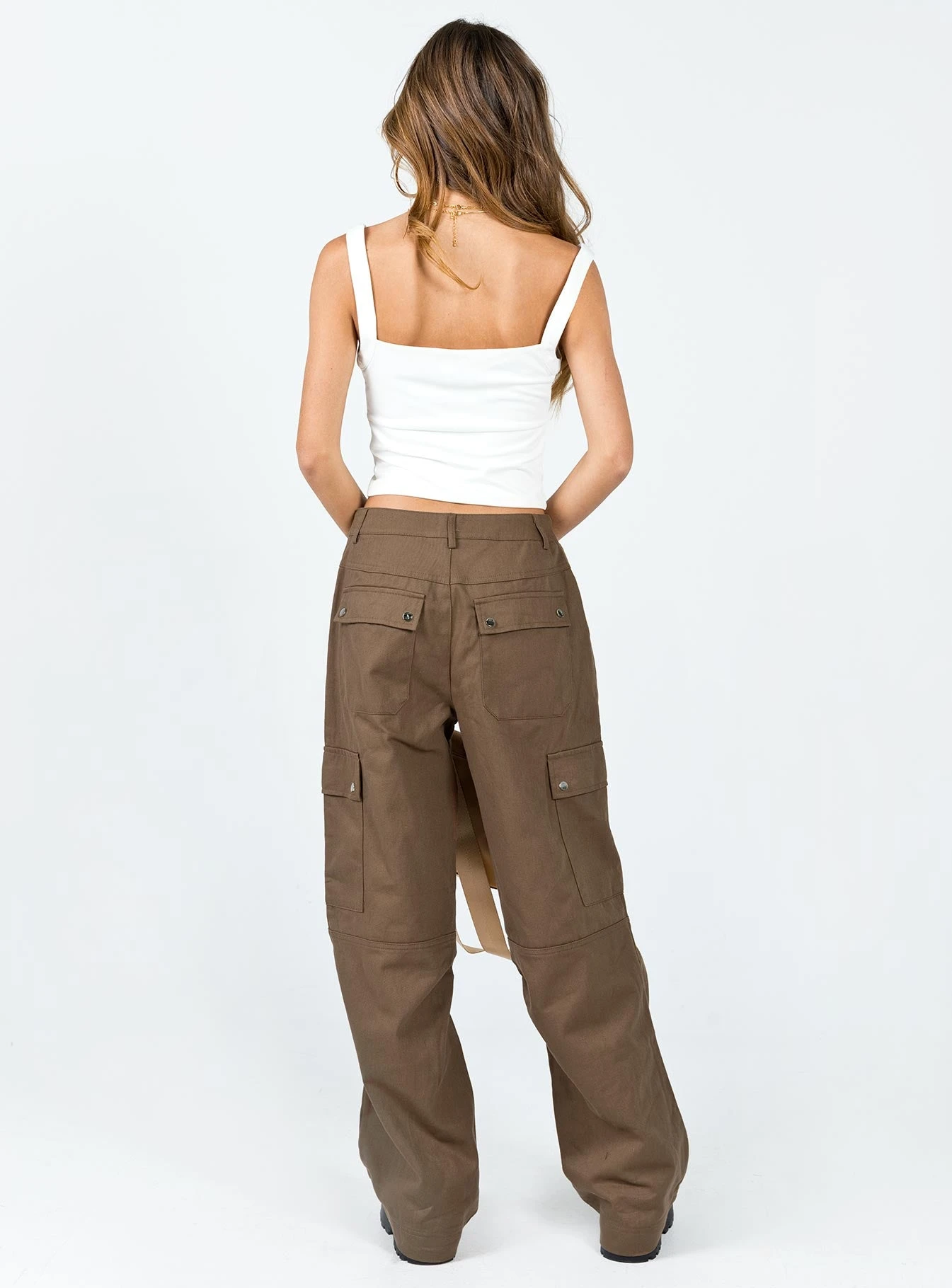 Princess Polly Fallout Mid Rise Cargo Pants Brown 5 Princess Polly Fallout Mid Rise Cargo Pants Brown - Image 5
