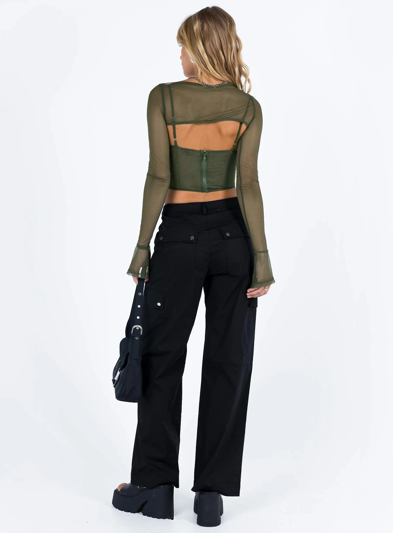 Princess Polly Toscan Cargo Pants Black 5 Princess Polly Toscan Cargo Pants Black - Image 5