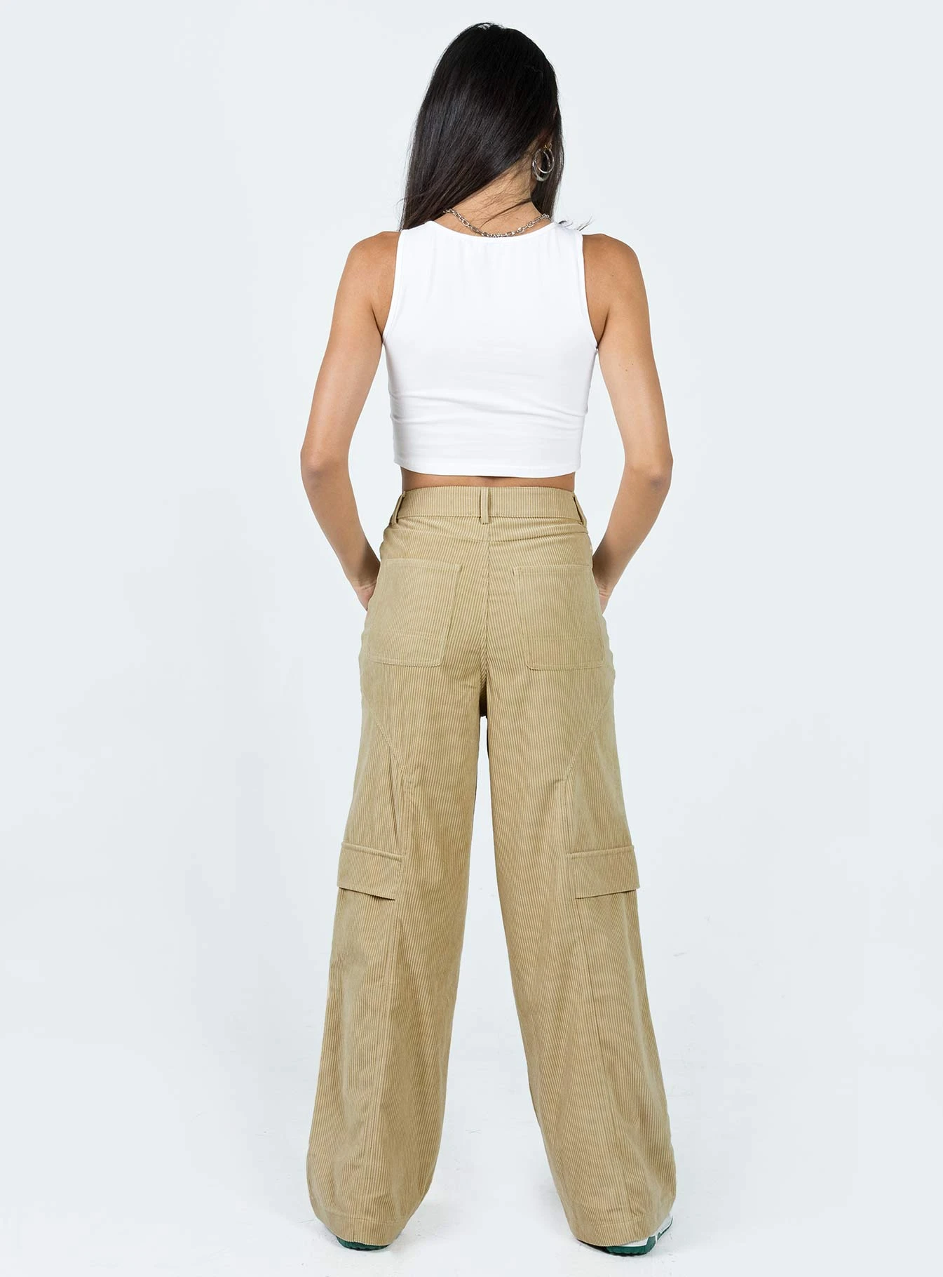 Princess Polly City Loop Cord Pants Beige 4 Princess Polly City Loop Cord Pants Beige - Image 4