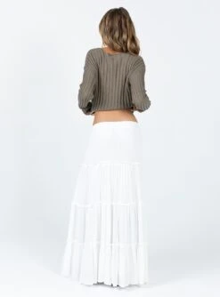Princess Polly Miriah Maxi Skirt White -Chic Clothing Shop 4 modelinfo kiana us2 jpg