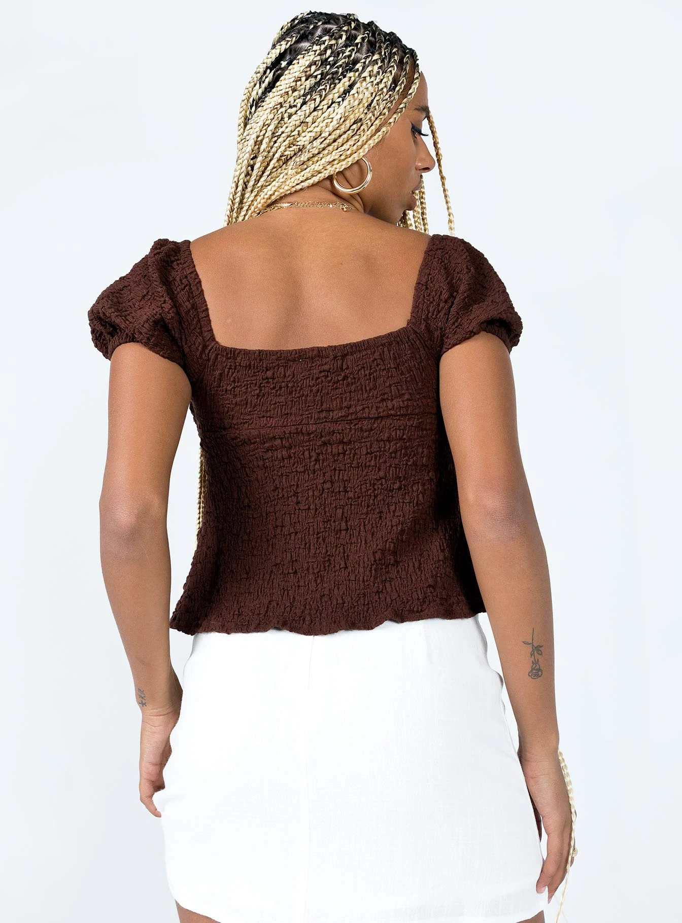 Princess Polly Patrea Top Brown 4 Princess Polly Patrea Top Brown - Image 4